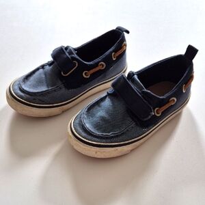 Old Navy Blue And Tan Boat Shoes